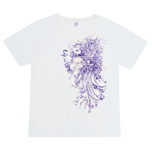 Del Sol Basamat Color Change Women's T-shirts Koi Fish Crew T-White