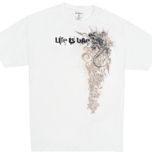Del Sol Basamat Color Men's T-shirts Grunge Gecko Tee White