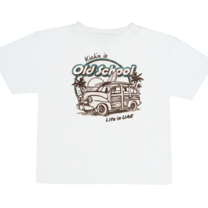 Del Sol Basamat Color Kid's T-shirts Old School Woody Jer Tee White