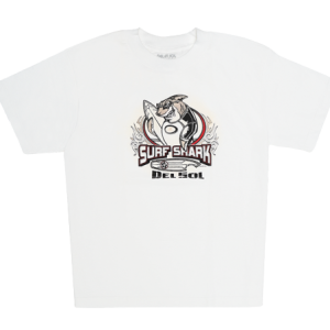 Del Sol Basamat Color Kid's T-shirts Surf Shark Tee White