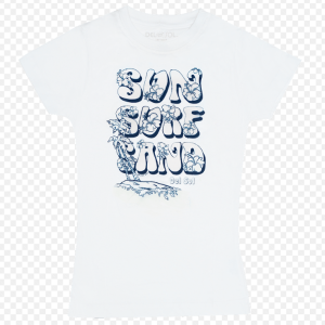 Del Sol Basamat Color Girl's T-shirts Sun Surf & Sand White