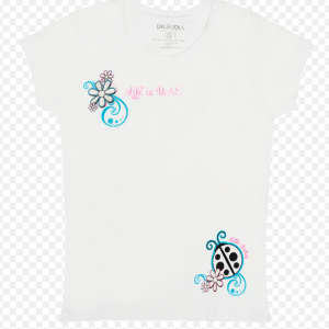 Del Sol Basamat Color Girl's T-shirts Little Ladies Girl Tee White