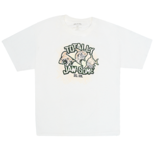 Del Sol Basamat Color Boy's T-shirts Totally Jaws Me  Tee White