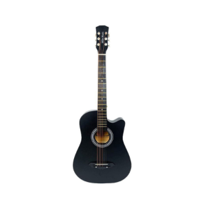 Acoustic Guitar With Bag And Strap 38 Inch Black Vinyl