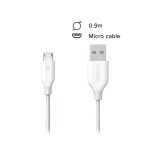 PowerLine Micro USB Fast Charging Cable White