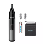 PHILIPS Nose Trimmer Nt3650/16, Cordless Nose, Ear & Eyebrow Trimmer with Protective Guard System, Fuy Washable
