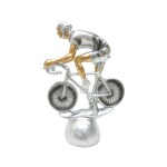 Cycling Trophy Silver/Gold 20cm